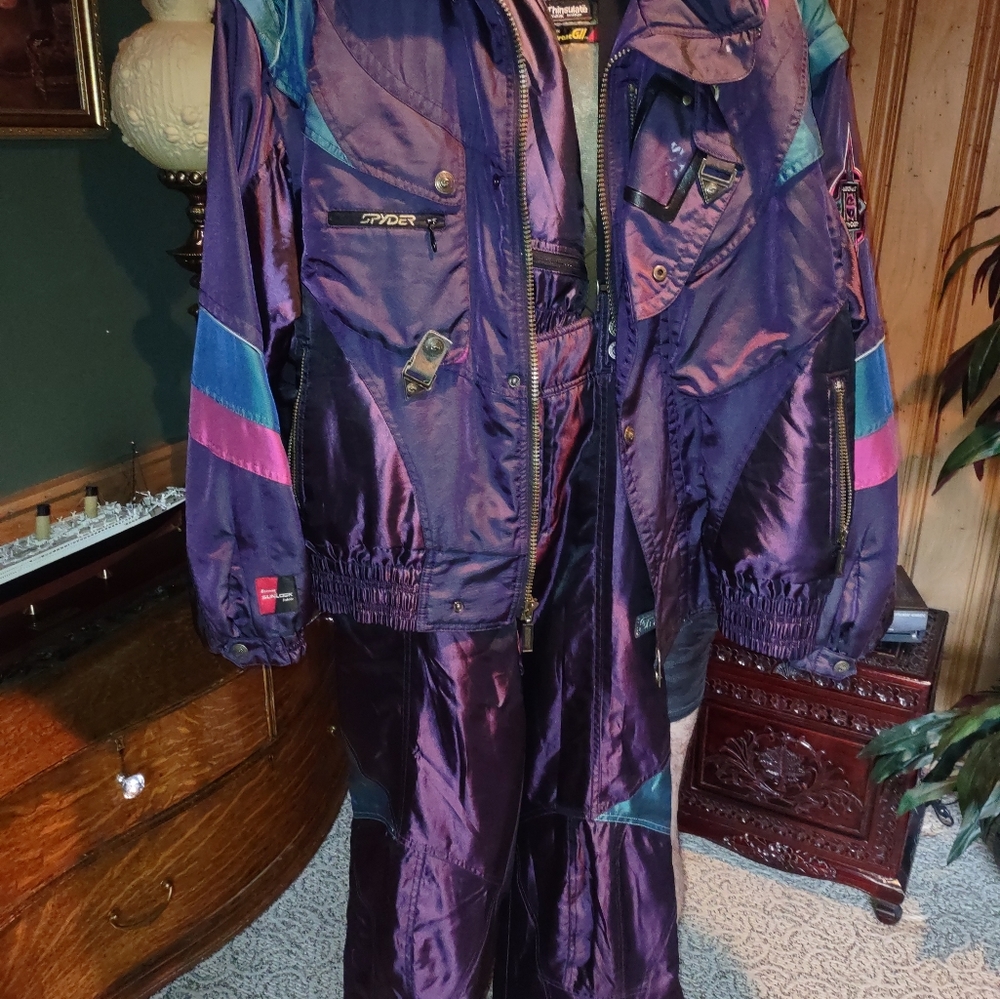 Vintage Spyder ski/ board bibs and coat. Coat xl bibs large. Men's or women's!